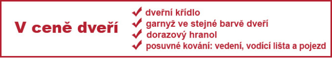 Posuvné dveře na stěnu - v ceně dveří