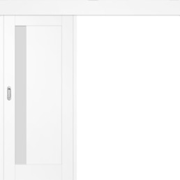 Posuvné dveře na stěnu Frézie 1 - Sněhobílá Greko Posuvné dveře na stěnu Frézie 1 - Sněhobílá Greko