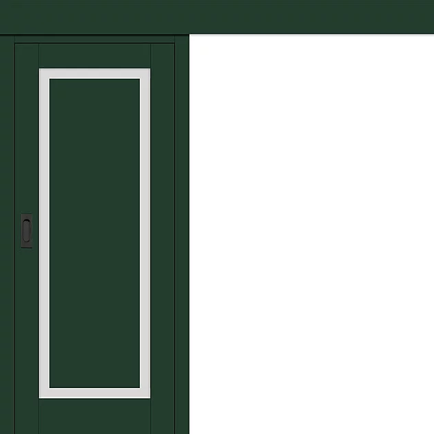 Posuvné dveře na stěnu Frezié 9 - Tmavozelená ST CPL