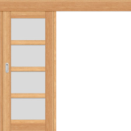 Posuvné dveře na stěnu Juka 4 - Dub 3D Greko Posuvné dveře na stěnu Juka 4 - Dub 3D Greko