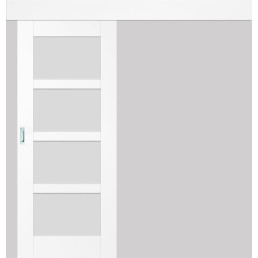 Posuvné dveře na stěnu Juka 4 - Sněhobílá Greko Posuvné dveře na stěnu Juka 4 - Sněhobílá Greko