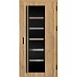 Ocelové vchodové dveře - AMBERG 1 - Dub Natur, Label Black Ocelové vchodové dveře ERKADO - AMBERG 1 - Dub Natur, Label Black