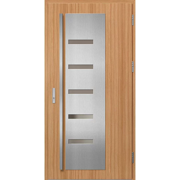 Ocelové vchodové dveře - AMBERG 2 - Borovice horská, Label Inox Ocelové vchodové dveře ERKADO - AMBERG 2 - Borovice horská, Label Inox