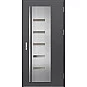 Ocelové vchodové dveře - AMBERG 2 - Hladký Antracit, Label Inox Ocelové vchodové dveře ERKADO - AMBERG 2 - Hladký Antracit, Label Inox