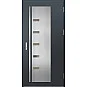 Ocelové vchodové dveře ERKADO - AMBERG 3 - Antracit Struktura, Label Inox