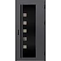 Ocelové vchodové dveře - AMBERG 4 - Hladký Antracit, Label Black Ocelové vchodové dveře ERKADO - AMBERG 4 - Hladký Antracit, Label Black