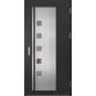 Ocelové vchodové dveře - AMBERG 4 - Černá, Label Inox Ocelové vchodové dveře ERKADO - AMBERG 4 - Černá, Label Inox