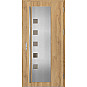 Ocelové vchodové dveře ERKADO - AMBERG 4 - Dub Natur, Label Inox