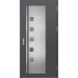 Ocelové vchodové dveře - AMBERG 4 - Hladký Antracit, Label Inox Ocelové vchodové dveře ERKADO - AMBERG 4 - Hladký Antracit, Label Inox