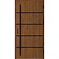 Ocelové vchodové dveře - BIENE 1 - Ořech, Label Black Ocelové vchodové dveře ERKADO - BIENE 1 - Ořech, Label Black