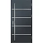 Ocelové vchodové dveře - BIENE 1 - Antracit Struktura, Label Inox Ocelové vchodové dveře ERKADO - BIENE 1 - Antracit Struktura, Label Inox