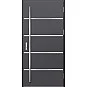 Ocelové vchodové dveře - BIENE 1 - Hladký Antracit, Label Inox Ocelové vchodové dveře ERKADO - BIENE 1 - Hladký Antracit, Label Inox