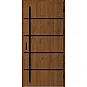 Ocelové vchodové dveře - BIENE 1 - Ořech, Stamp Black Ocelové vchodové dveře ERKADO - BIENE 1 - Ořech, Stamp Black