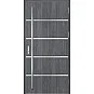 Ocelové vchodové dveře - BIENE 1 - Dub Antracit, Stamp Inox Ocelové vchodové dveře ERKADO - BIENE 1 - Dub Antracit, Stamp Inox