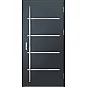Ocelové vchodové dveře - BIENE 2 - Antracit Struktura, Label Inox Ocelové vchodové dveře ERKADO - BIENE 2 - Antracit Struktura, Label Inox