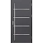 Ocelové vchodové dveře - BIENE 2 - Hladký Antracit, Label Inox Ocelové vchodové dveře ERKADO - BIENE 2 - Hladký Antracit, Label Inox