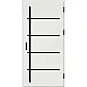 Ocelové vchodové dveře - BIENE 2 - Borovice Bílá, Stamp Black Ocelové vchodové dveře ERKADO - BIENE 2 - Borovice Bílá, Stamp Black