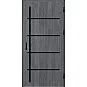 Ocelové vchodové dveře - BIENE 2 - Dub Antracit, Stamp Black Ocelové vchodové dveře ERKADO - BIENE 2 - Dub Antracit, Stamp Black