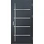 Ocelové vchodové dveře - BIENE 2 - Antracit Struktura, Stamp Inox Ocelové vchodové dveře ERKADO - BIENE 2 - Antracit Struktura, Stamp Inox