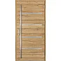 Ocelové vchodové dveře - BIENE 2 - Dub Natur Příčný, Stamp Inox Ocelové vchodové dveře ERKADO - BIENE 2 - Dub Natur Příčný, Stamp Inox