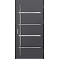 Ocelové vchodové dveře ERKADO - BIENE 2 - Hladký Antracit, Stamp Inox