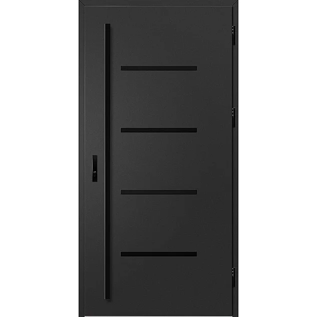 Ocelové vchodové dveře - BIENE 3 - Černá, Label Black Ocelové vchodové dveře ERKADO - BIENE 3 - Černá, Label Black