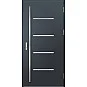 Ocelové vchodové dveře - BIENE 3 - Antracit Struktura, Label Inox Ocelové vchodové dveře ERKADO - BIENE 3 - Antracit Struktura, Label Inox