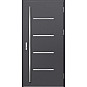 Ocelové vchodové dveře ERKADO - BIENE 3 - Hladký Antracit, Label Inox