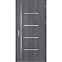 Ocelové vchodové dveře ERKADO - BIENE 3 - Dub Antracit, Stamp Inox
