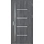 Ocelové vchodové dveře - BIENE 3 - Dub Antracit, Stamp Inox Ocelové vchodové dveře ERKADO - BIENE 3 - Dub Antracit, Stamp Inox