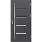 Ocelové vchodové dveře ERKADO - BIENE 3 - Hladký Antracit, Stamp Inox