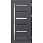 Ocelové vchodové dveře ERKADO - BIENE 4 - Hladký Antracit, Label Inox