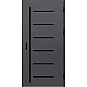 Ocelové vchodové dveře ERKADO - BIENE 4 - Hladký Antracit, Stamp Black