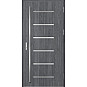 Ocelové vchodové dveře ERKADO - BIENE 4 - Dub Antracit, Stamp Inox