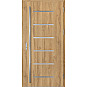 Ocelové vchodové dveře ERKADO - BIENE 4 - Dub Natur, Stamp Inox