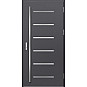 Ocelové vchodové dveře ERKADO - BIENE 4 - Hladký Antracit, Stamp Inox