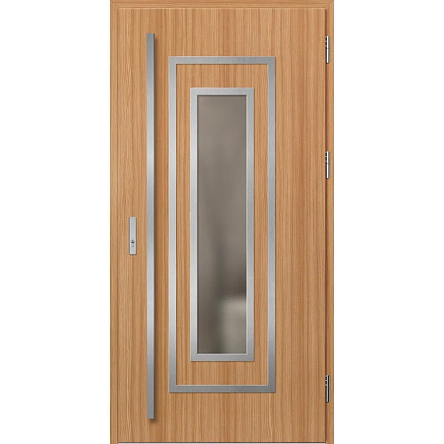 Ocelové vchodové dveře - EBERN 1 - Borovice horská, Label Inox Ocelové vchodové dveře ERKADO - EBERN 1 - Borovice horská, Label Inox