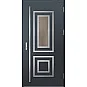Ocelové vchodové dveře - EBERN 2 - Antracit Struktura, Label Inox Ocelové vchodové dveře ERKADO - EBERN 2 - Antracit Struktura, Label Inox