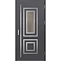 Ocelové vchodové dveře - EBERN 2 - Hladký Antracit, Label Inox Ocelové vchodové dveře ERKADO - EBERN 2 - Hladký Antracit, Label Inox