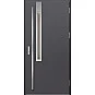 Ocelové vchodové dveře - FRYBURG 3 - Hladký Antracit, Label Inox Ocelové vchodové dveře ERKADO - FRYBURG 3 - Hladký Antracit, Label Inox
