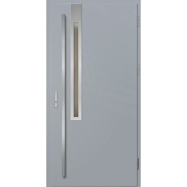 Ocelové vchodové dveře - FRYBURG 3 - Šedá, Label Inox Ocelové vchodové dveře ERKADO - FRYBURG 3 - Šedá, Label Inox