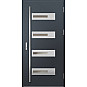 Ocelové vchodové dveře - KREBEN 1 - Antracit Struktura, Label Inox Ocelové vchodové dveře ERKADO - KREBEN 1 - Antracit Struktura, Label Inox