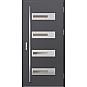 Ocelové vchodové dveře - KREBEN 1 - Hladký Antracit, Label Inox Ocelové vchodové dveře ERKADO - KREBEN 1 - Hladký Antracit, Label Inox