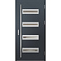 Ocelové vchodové dveře - KREBEN 2 - Antracit Struktura, Label Inox Ocelové vchodové dveře ERKADO - KREBEN 2 - Antracit Struktura, Label Inox