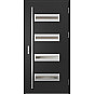 Ocelové vchodové dveře - KREBEN 2 - Černá, Label Inox Ocelové vchodové dveře ERKADO - KREBEN 2 - Černá, Label Inox