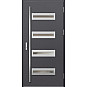 Ocelové vchodové dveře - KREBEN 2 - Hladký Antracit, Label Inox Ocelové vchodové dveře ERKADO - KREBEN 2 - Hladký Antracit, Label Inox