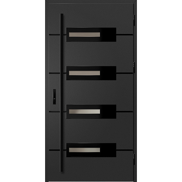 Ocelové vchodové dveře - KREBEN 5 - Černá, Label Black Ocelové vchodové dveře ERKADO - KREBEN 5 - Černá, Label Black