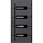 Ocelové vchodové dveře - KREBEN 5 - Hladký Antracit, Label Black Ocelové vchodové dveře ERKADO - KREBEN 5 - Hladký Antracit, Label Black
