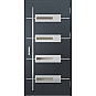 Ocelové vchodové dveře - KREBEN 5 - Antracit Struktura, Label Inox Ocelové vchodové dveře ERKADO - KREBEN 5 - Antracit Struktura, Label Inox