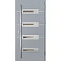 Ocelové vchodové dveře - KREBEN 5 - Šedá, Label Inox Ocelové vchodové dveře ERKADO - KREBEN 5 - Šedá, Label Inox